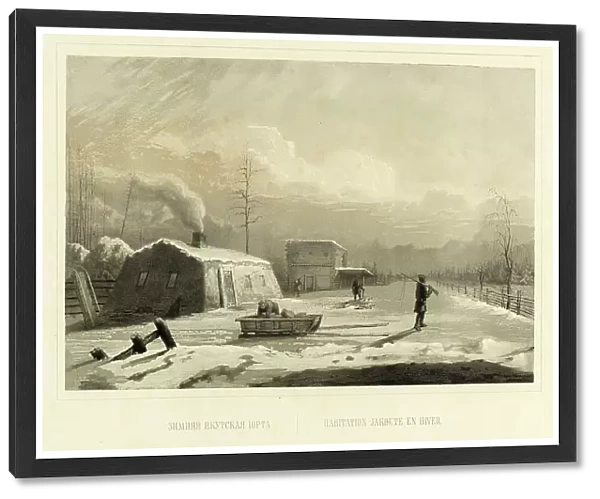Yakut Winter Yurt, 1856. Creator: Ivan Dem'ianovich Bulychev