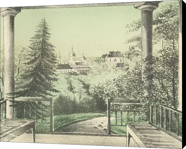View of the Garden at the Summer House of V.I. Astashev, 1871. Creators: M Kolosov, J Rogulin