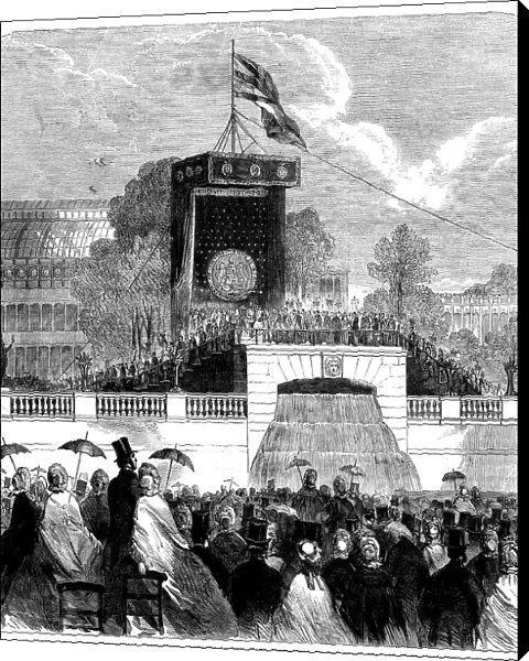 Portion of the State Ceremonial on the Upper Terrace of the Horticultural Society's Gardens, 1862. Creator: Unknown