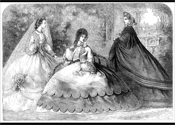 Paris fashions for August, 1862. Creator: Unknown