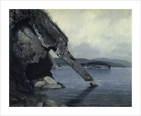 Cliff 'Trunk' and Shaman's Rock, 1880-1897. Creator: Pavel Mikhailovich Kosharov. Cliff 'Trunk' and Shaman's Rock, 1880-1897. Creator: Pavel Mikhailovich Kosharov