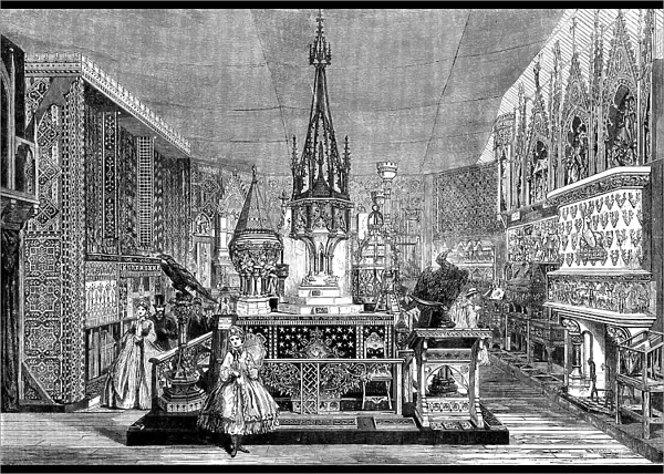The International Exhibition: view of the Mediaeval Court, 1862. Creator: Mason Jackson
