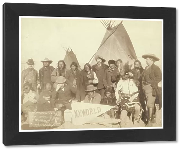 Indian chiefs and US officials 1 Two Strike 2 Crow Dog 3 Short Bull 4 High Hawk 5 Two Lance... 1891 Creator: John C. H. Grabill