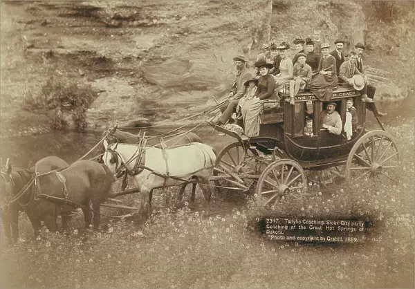 Tallyho Coaching Sioux City party Coaching at the Great Hot Springs of Dakota, 1889. Creator: John C. H. Grabill