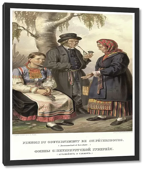 Finns of the St. Petersburg province. (Ayramoiset and Savakot), 1862 Creator: Karlis Huns