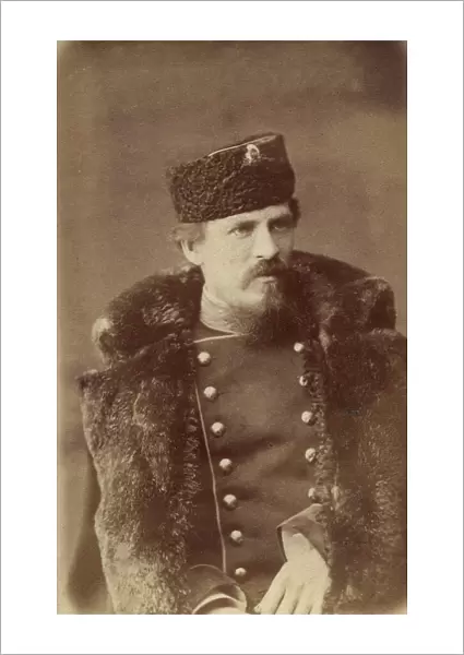 Portrait of a Russian army officer, end of 19th century. Creator: PA Milevskii