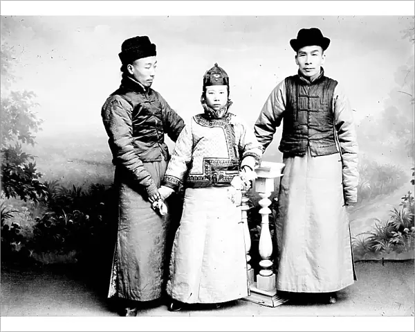 Two men and a woman of Asian appearance, 1880. Creator: Nikolai Nikolaevich Petrov