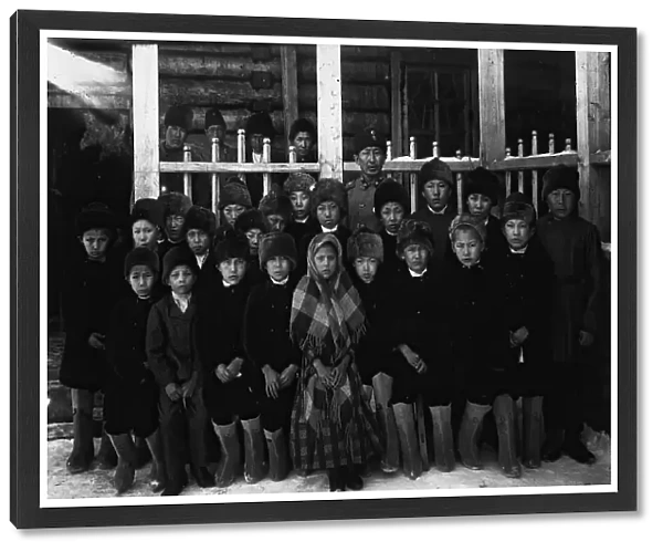 Pupils of the parish school, 1890. Creator: Unknown