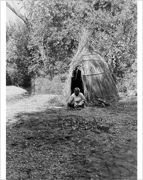 Cooking acorns-upper Lake Pomo, c1924. Creator: Edward Sheriff Curtis