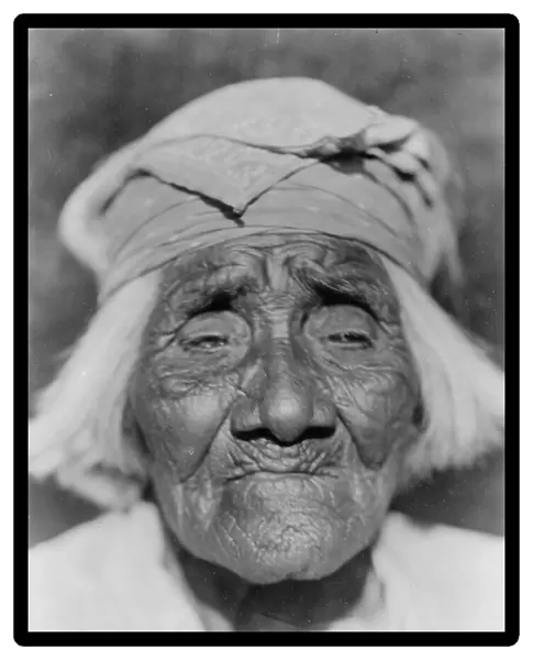 A Santa Ysabel Woman-Diegueño, c1924. Creator: Edward Sheriff Curtis