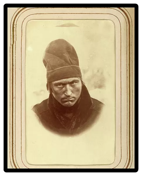 Portrait of Johan Anders Svensk, 25 years old, Jokkmokk, 1868. Creator: Lotten von Duben