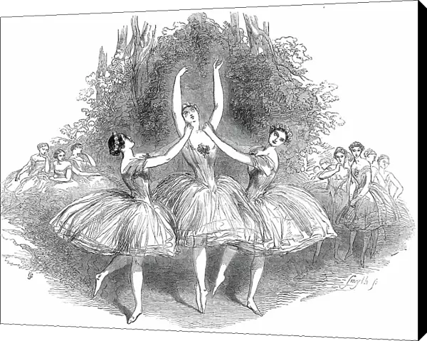 The 'Pas de Trois des Graces', at Her Majesty's Theatre, 1850. Creator: Smyth. The 'Pas de Trois des Graces', at Her Majesty's Theatre, 1850. Creator: Smyth