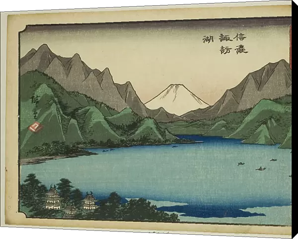 Lake Suwa in Shinano Province (Shinano Suwako), from the series 'Thirty-six Views of... 1851 / 1852. Creator: Ando Hiroshige. Lake Suwa in Shinano Province (Shinano Suwako), from the series 'Thirty-six Views of... 1851 / 1852