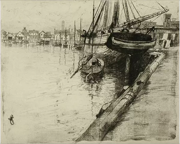 Dock, New York River, n.d. Creator: Charles Frederick William Mielatz