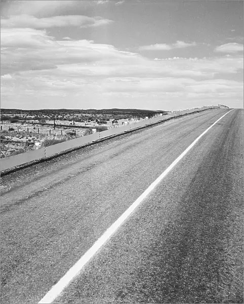 Southern New Mexico toward El Paso, Texas, 1938. Creator: Dorothea Lange