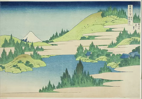 Lake Hakone in Sagami Province (Soshu Hakone Kosui), from the series 'Thirty-six... c. 1830 / 33. Creator: Hokusai. Lake Hakone in Sagami Province (Soshu Hakone Kosui), from the series 'Thirty-six... c. 1830 / 33. Creator: Hokusai