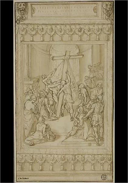 Saint Helena Kneeling before the True Cross, c.1582. Creator: Cesare Nebbia