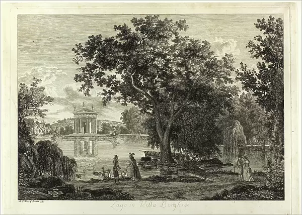 Lake in Villa Borghese, 1793. Creator: Albert Christoph Dies
