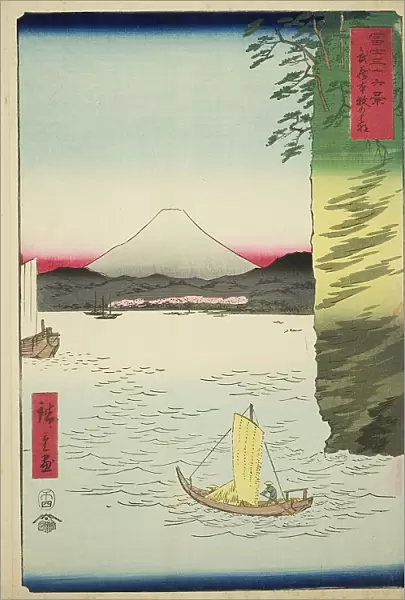 Honmoku in Musashi Province (Musashi Honmoku no hana), from the series 'Thirty-six... 1858. Creator: Ando Hiroshige. Honmoku in Musashi Province (Musashi Honmoku no hana), from the series 'Thirty-six... 1858. Creator: Ando Hiroshige