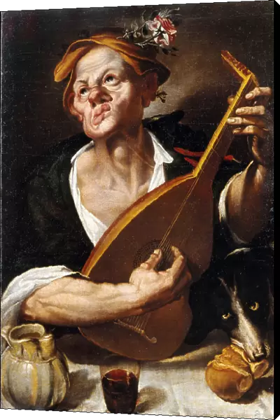 Peasant playing the lute, ca. 1575. Creator: Passerotti (Passarotti), Bartolomeo (1529-1592)