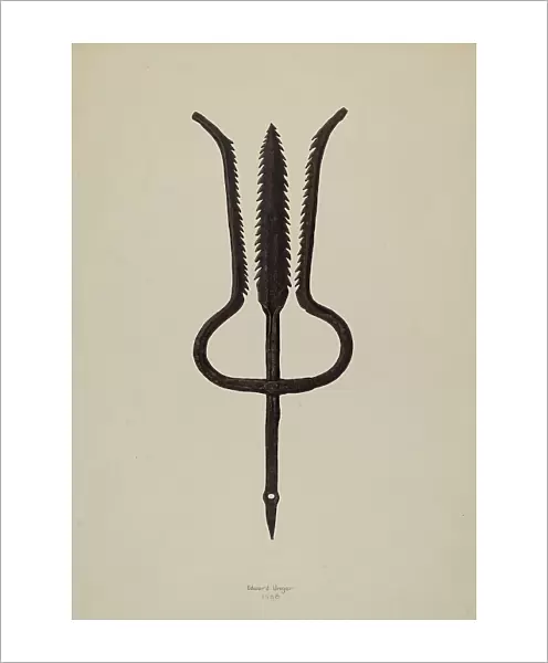 Eel Spear, 1938. Creator: Edward Unger