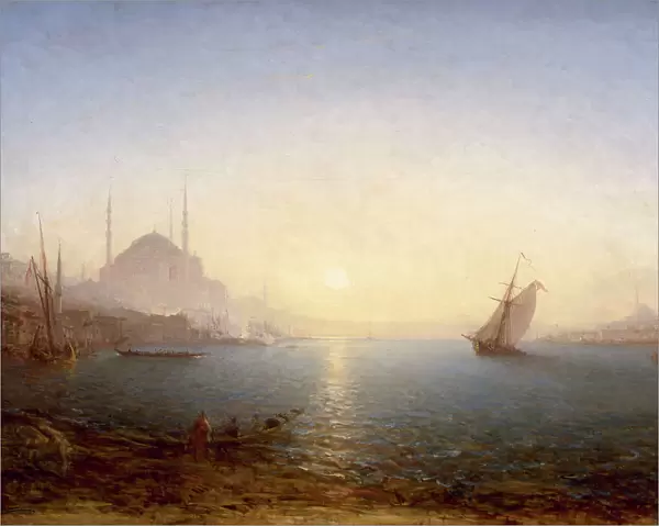 Constantinople, Sainte-Sophie au soleil levant, between 1870 and 1890. Creator: Felix Francois Georges Philibert Ziem