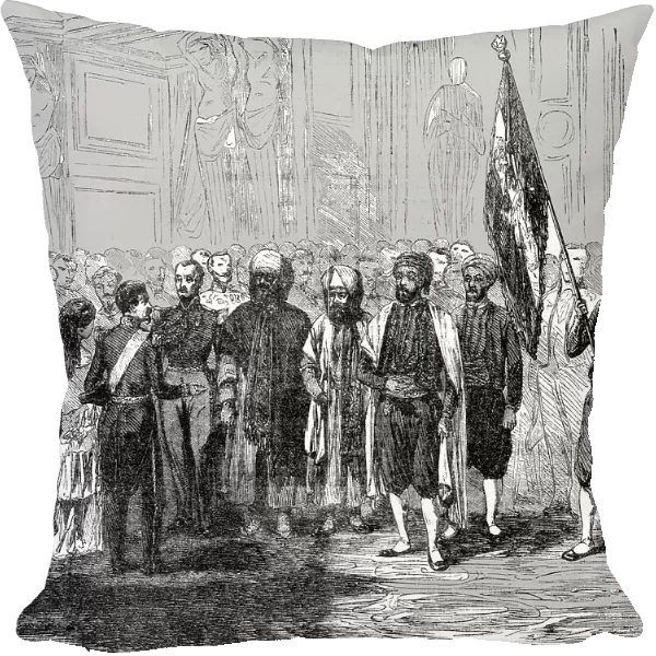 Presentation of the Algerian Flag to the Emperor of the French, 1854. Creator: Unknown
