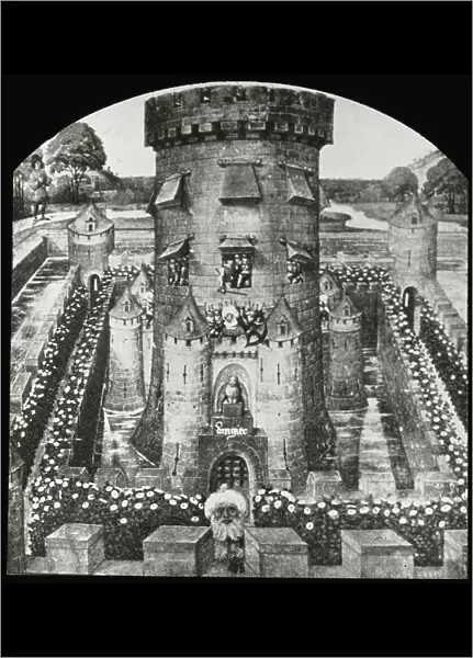 Reproduction of illustration showing Louvre Castle of Philip III, between 1915 and 1925. Creator: Frances Benjamin Johnston