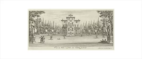Vuë du Palais et Jardin du Cardinal Ludovise, 1640-1660. Creator: Israel Silvestre