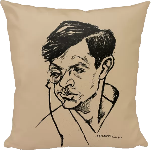 Portrait of Tristan Tzara (1896-1963), 1927. Creator: Tihanyi, Lajos (1885-1938)