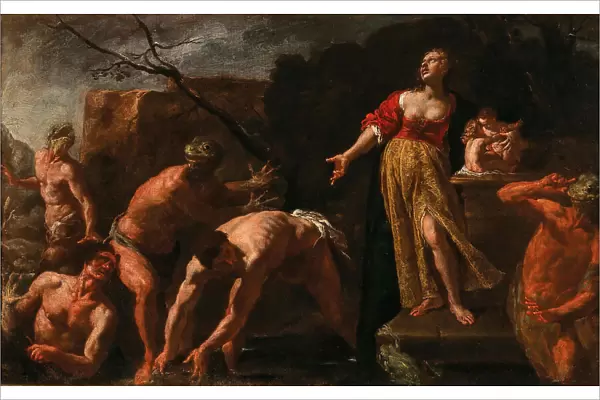 Latona turning the Lycian peasants into frogs. Creator: Vassallo, Antonio Maria (ca. 1620-1664 / 73)