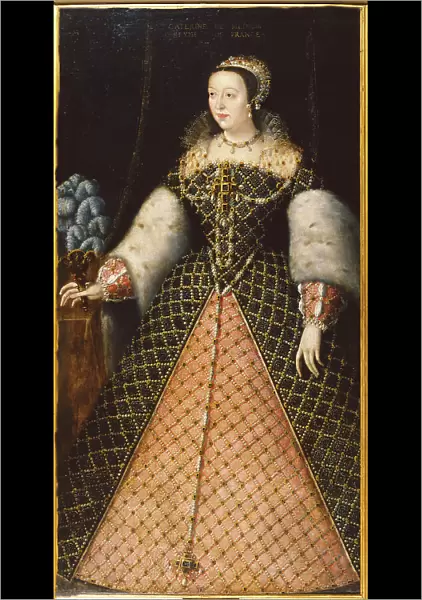 Portrait of Catherine de Medici (1519-1589), c. 1550. Creator: Le Mannier, Germain (active c. 1537-1559)