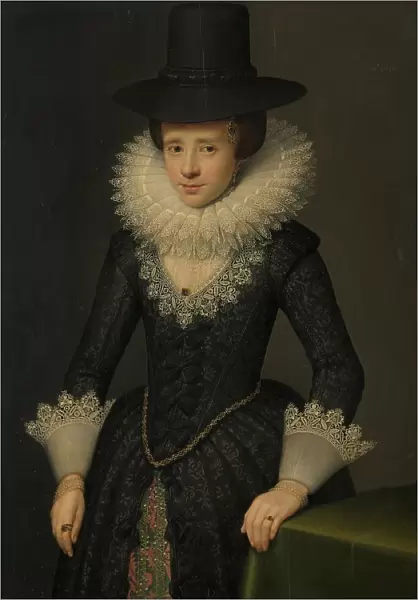 Portrait of Anna Boudaen Courten (1599-1622), 1619. Creator: Salomon Mesdach