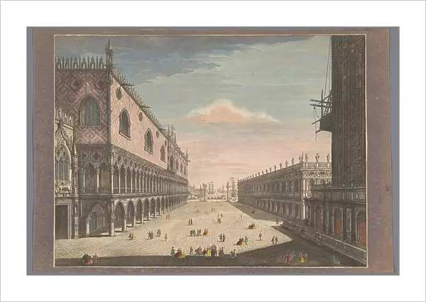 View of San Marco Square in Venice, 1745. Creator: Thomas Bowles