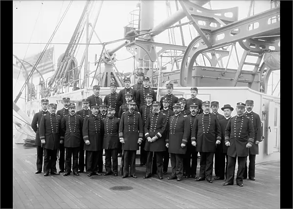 U.S.S. Maine officers, 1896. Creator: Edward H Hart