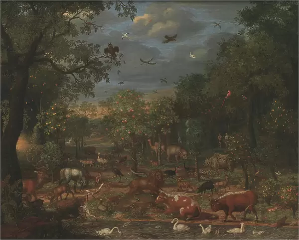 Paradise before the Fall of Man, 1690-1695. Creator: Franz Rosel von Rosenhof