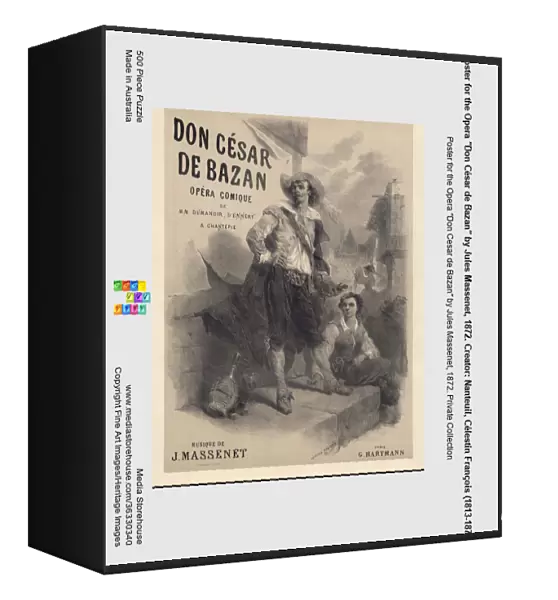 Poster for the Opera 'Don César de Bazan' by Jules Massenet, 1872. Creator: Nanteuil, Célestin François (1813-1873). Poster for the Opera 'Don César de Bazan' by Jules Massenet, 1872