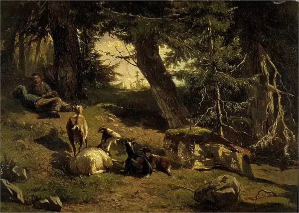 Swiss Landscape, 1860. Creator: Gerard Bilders