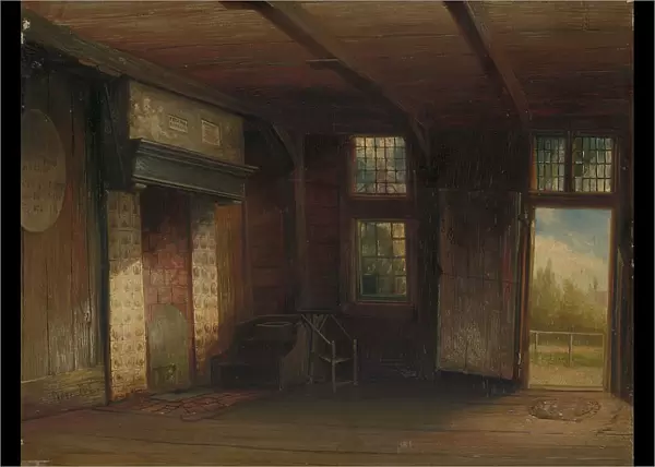 Interior of the Tsar Peter House in Zaandam, 1851. Creator: Pierre Henri Tetar Van Elven
