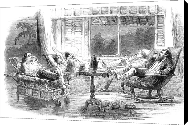 A Postprandial Scene at Manilla, 1857. Creator: Unknown