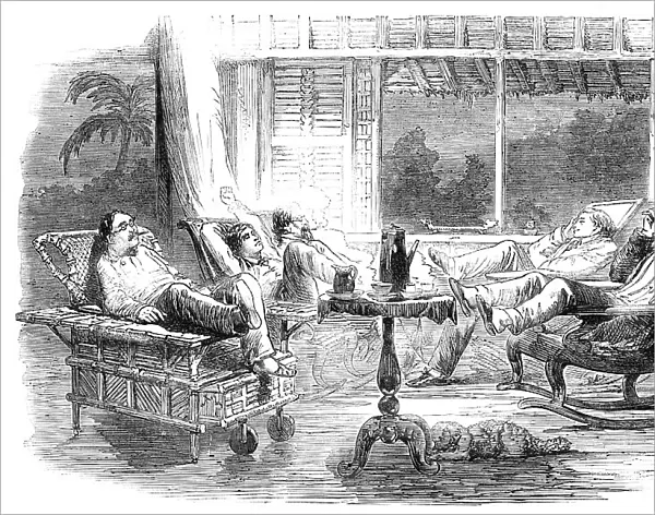 A Postprandial Scene at Manilla, 1857. Creator: Unknown