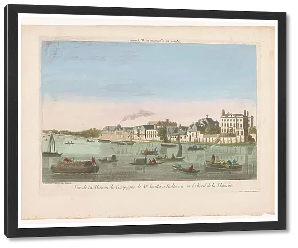 View of Mr. Smith's country house on the River Thames in the Battersea district in London, 1700-1799 Creator: Anon