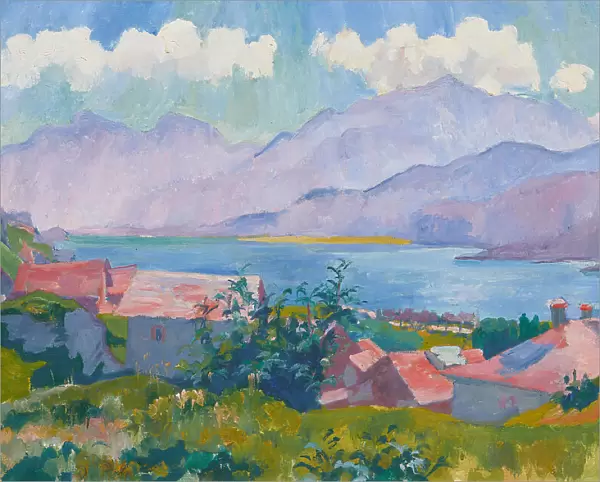 View of Lake Sils from Capolago, 1927. Creator: Giacometti, Giovanni (1868-1933)