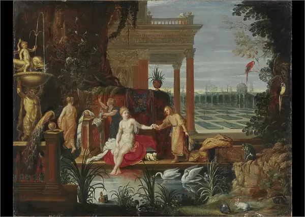 Bathsheba in the Bath Receiving the Letter from King David, late 16th-early 17th century. Creator: Workshop of Jan Brueghel the Elder