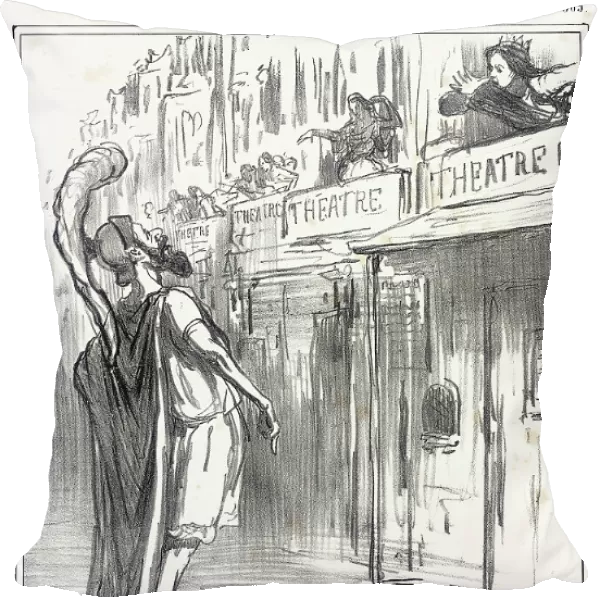 Les reines des théâtres du boulevard... 1858. Creator: Honore Daumier