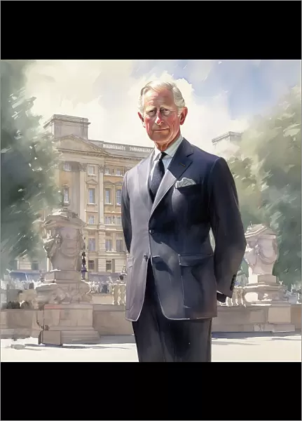 AI Image - Portrait of King Charles III, 2023. Creator: Heritage Images