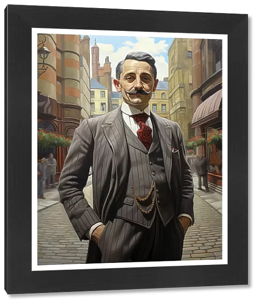 AI IMAGE - Portrait of Agatha Christie's Hercule Poirot, 2023. Creator: Heritage Images