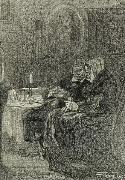 Les Derniers Flamands, 1858. Creator: Félicien Rops