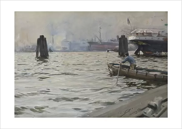 The Port of Hamburg, 1891. Creator: Anders Leonard Zorn