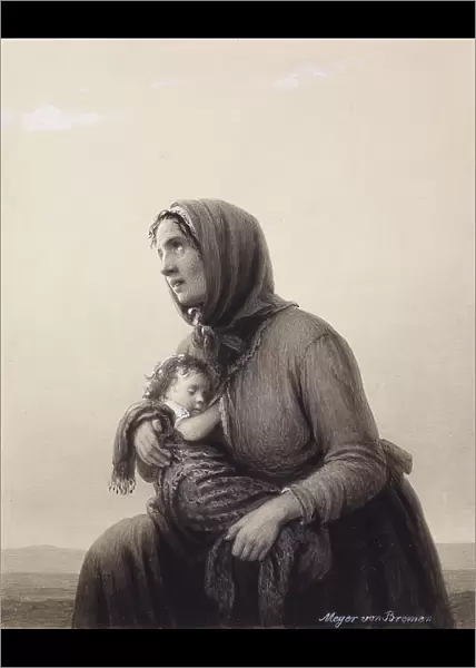 Kneeling Peasant Woman, mid 19th century. Creator: Johann Georg Meyer